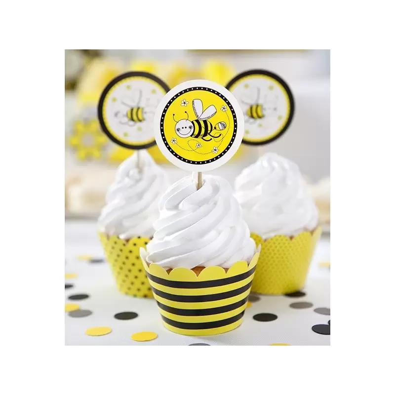 STECCHINI TOPPER CUPCAKE APE-BEE 6 PZ KPM2