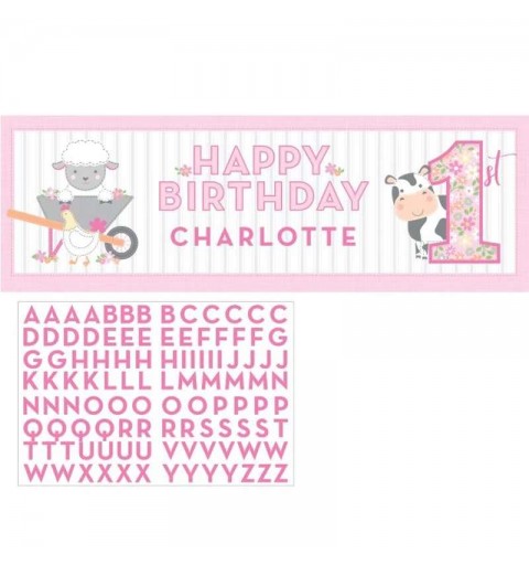 Ghirlanda fattoria 1 anno rosa banner