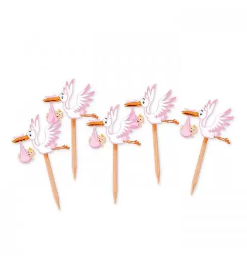 STUZZICADENTI CICOGNA ROSA 25 PZ