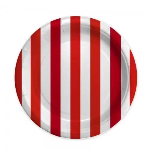 Piattini strisce rosse