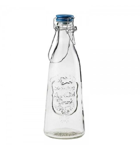 Una bottiglia di vetro da 1 litro con tappo ermetico. Codice: T3003