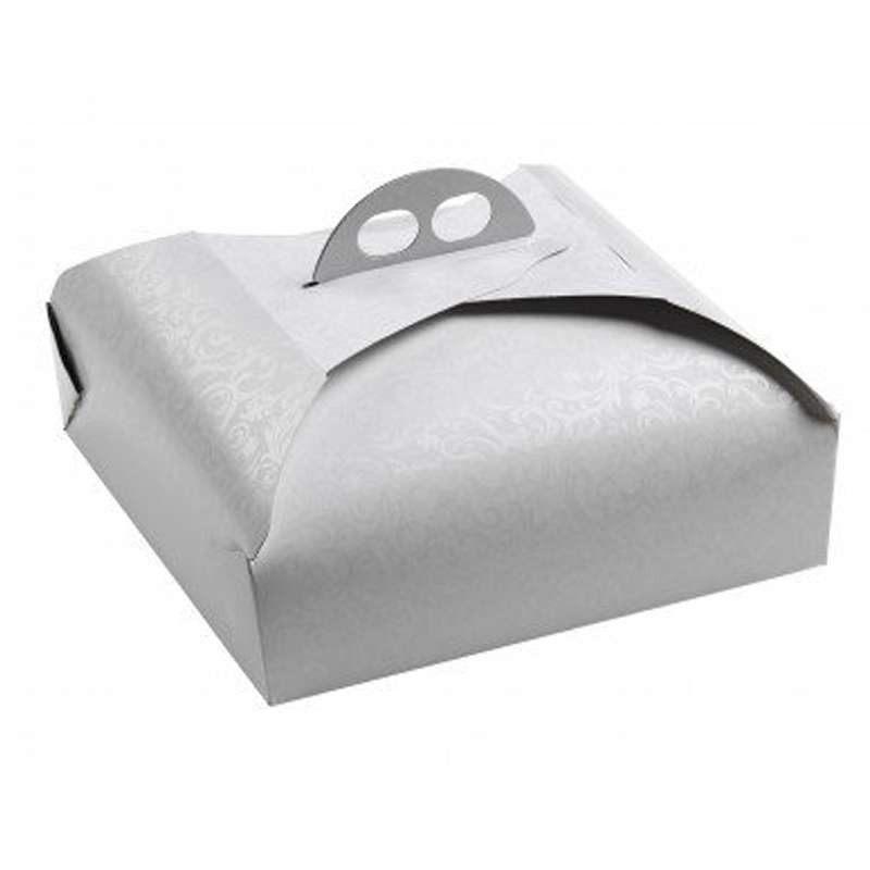 Una scatola porta torta 31x31x7 cm.