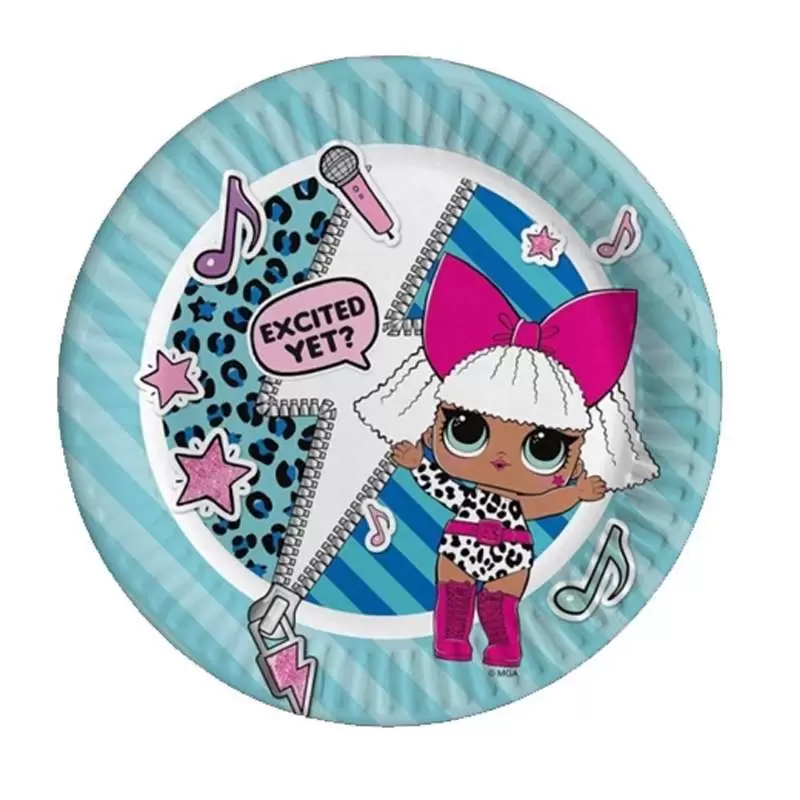 PIATTI DESSERT LOL SURPRISE VECCHIA GRAFICA - 40 PZ