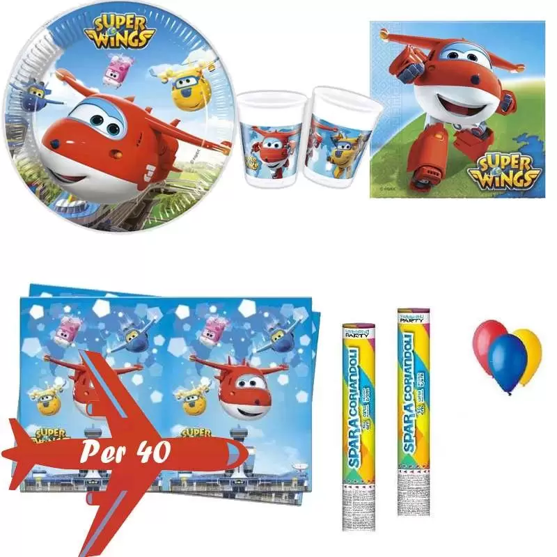 KIT N.30 SUPER WINGS - COORDINATO TAVOLA