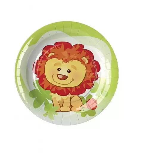PIATTI DESSERT JUNGLE ANIMALI DELLA GIUNGLA - 40 PZ