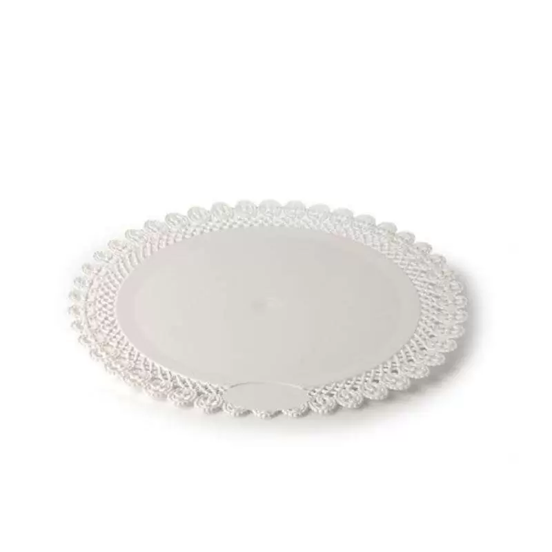 VASSOIO BIANCO TRINATO 28 CM - 10 PZ