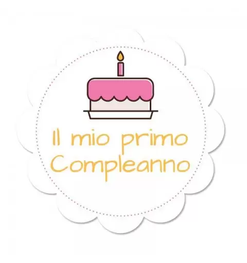 BOLLE DI SAPONE CUORE ROSA PRIMO COMPLEANNO ROSA - 48 PZ