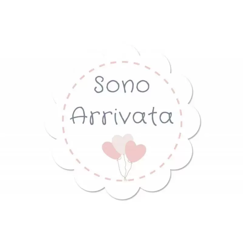Bigliettini fiore nascita bambina
