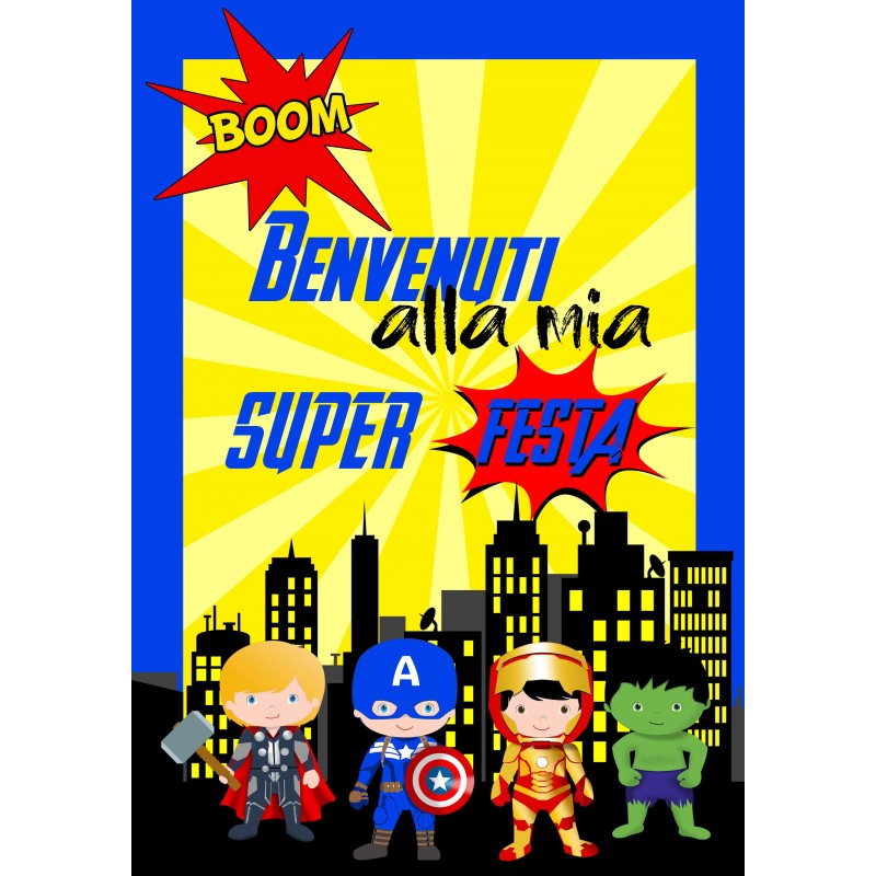 Festa di carta super eroi Marvel