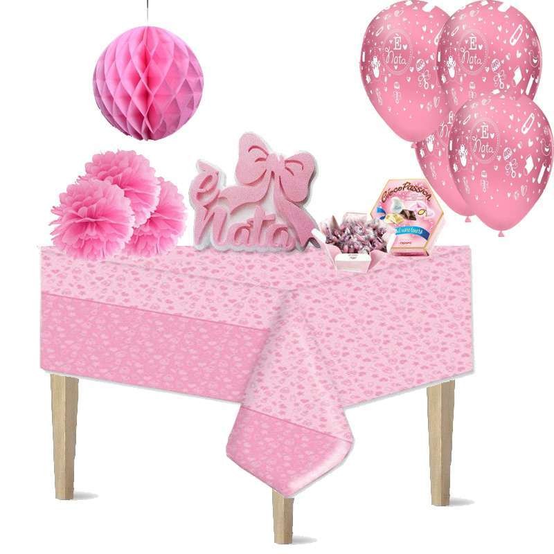 Sweet table nascita rosa