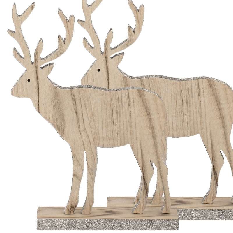 Cervo decorativo di legno