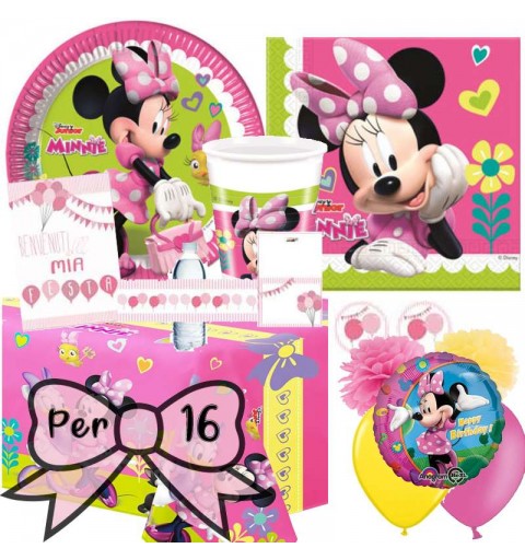 Kit n.70 Minnie con set di carta pink party
