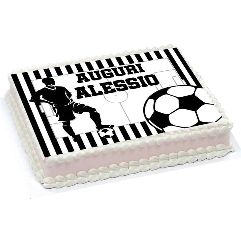 Cialda Juventus rettangoalre per torte
