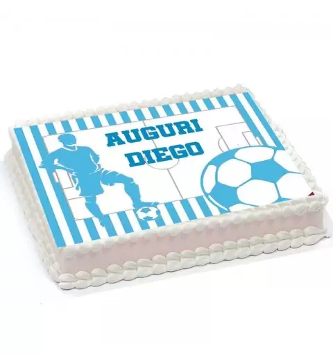 Cialda Napoli bianco azzurra per torte