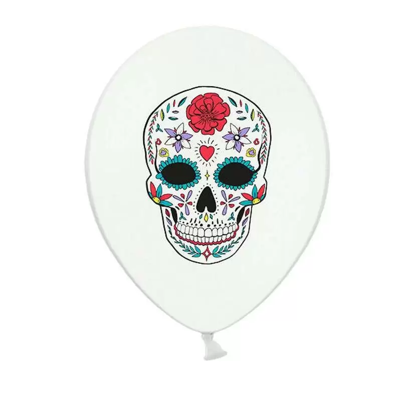Palloncini Halloween bianchi teschio