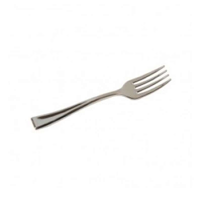 Forchette argento di plastica