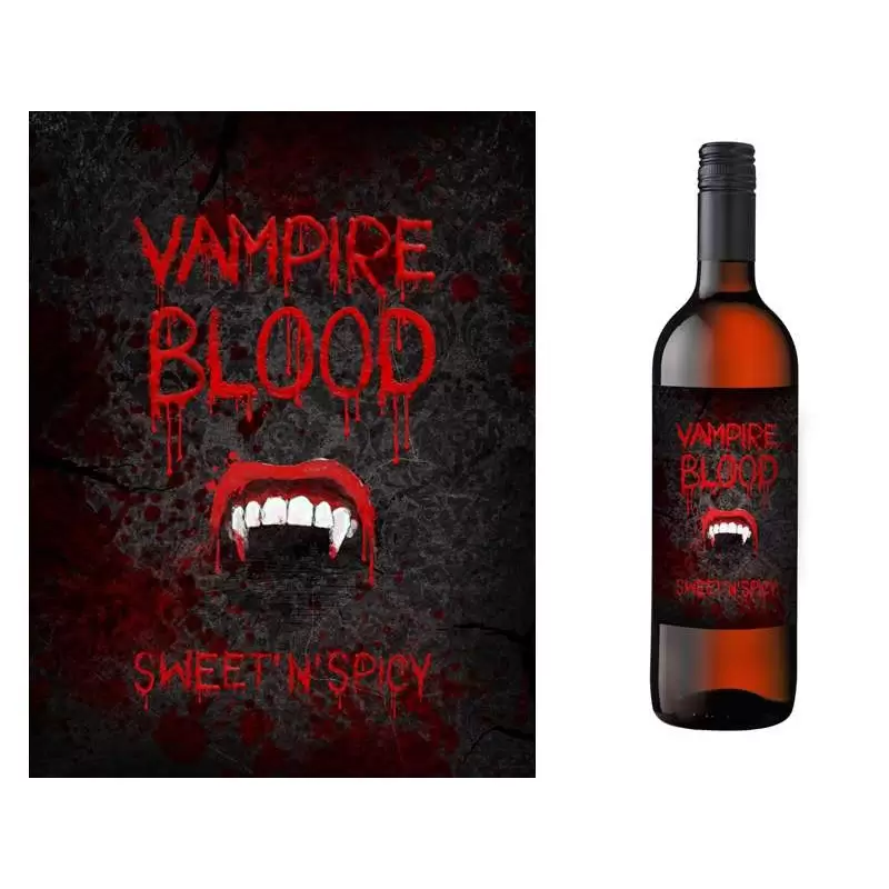 Fascette adesive bottiglia vampiro