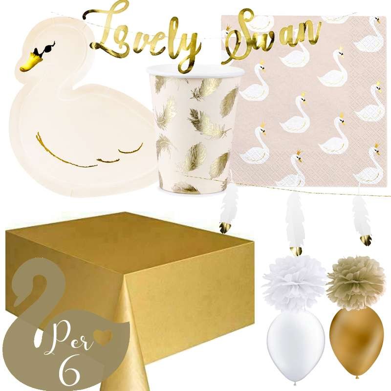Kit n.57 cigno swan addobbi compleanno