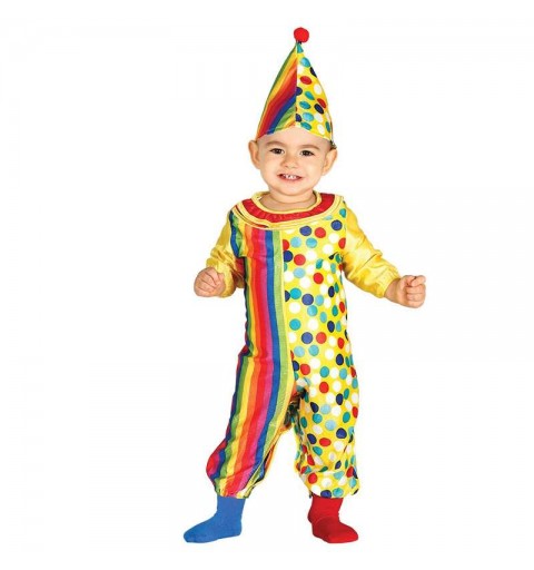 Costume pagliaccio colorato per neonati