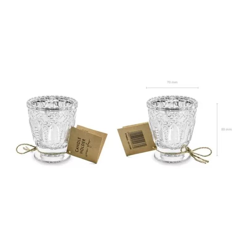 Vasetto porta candele silver