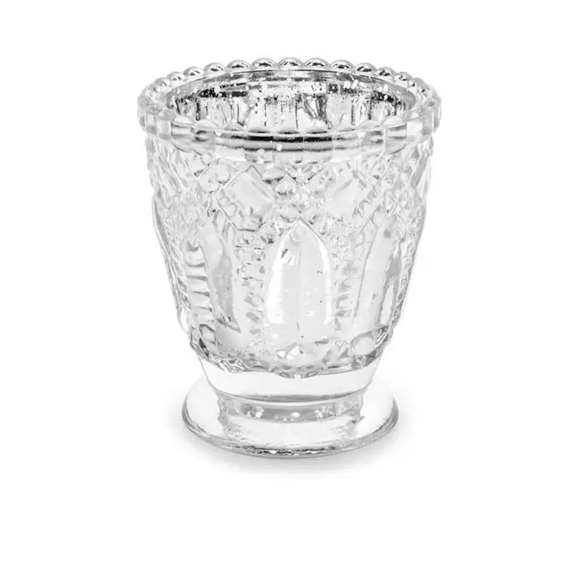 Vasetto porta candele silver