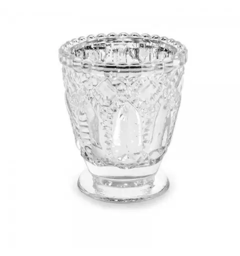 Vasetto porta candele silver