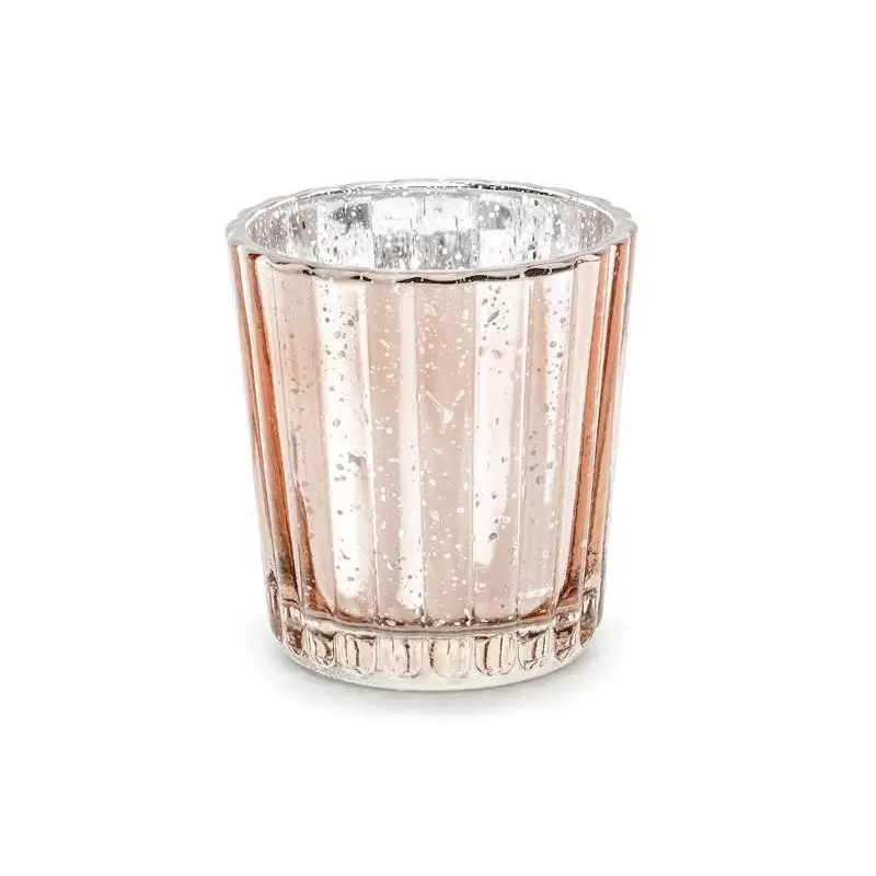 Bicchierino porta candele rose gold vetro