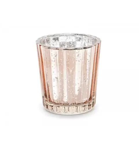 Bicchierino porta candele rose gold vetro
