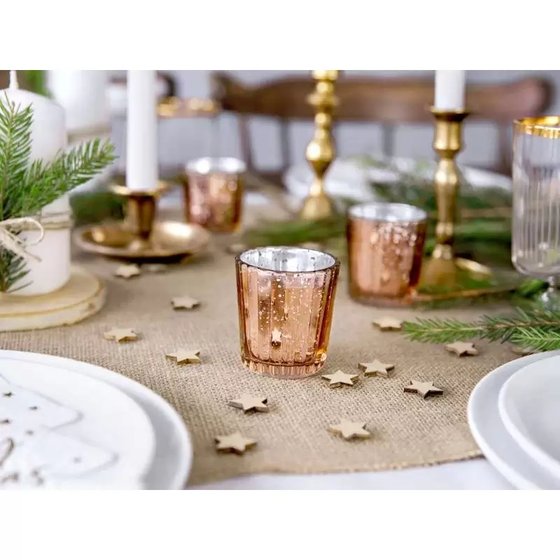 Bicchierino porta candele rose gold vetro