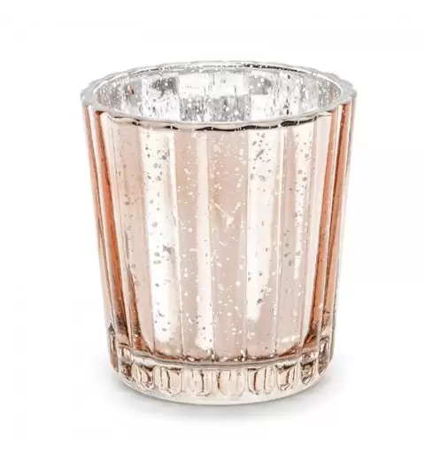 Bicchierino porta candele rose gold vetro