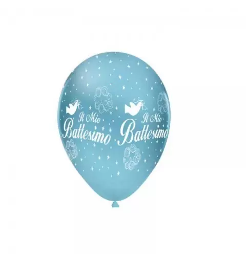 PALLONCINO IL MIO BATTESIMO STELLINE CELESTE - 1 PZ