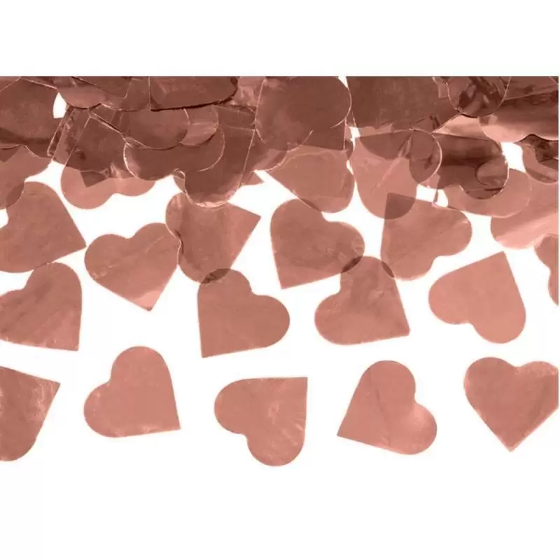 Tubo sparacoriandoli cuori rose gold
