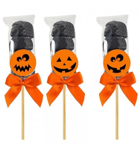 Spiedini di marshmallow zucche halloween- 24 PZ