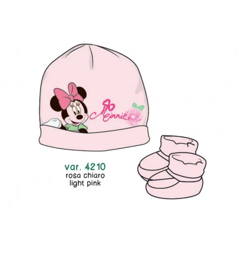 Cappellino babbucce Minnie rosa chiaro