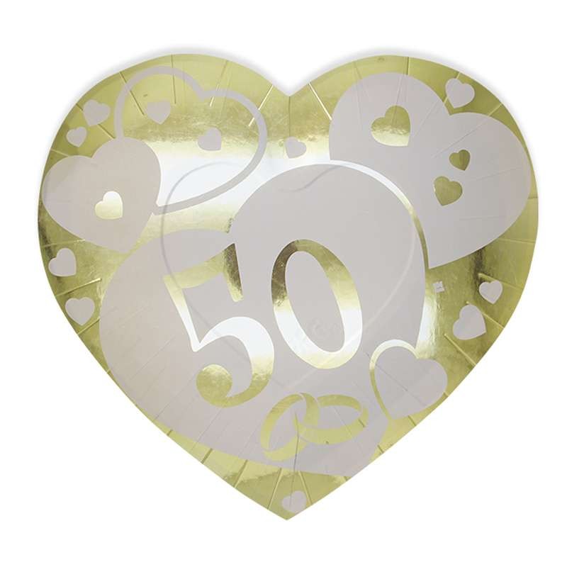 Piatti 50 anni cuore