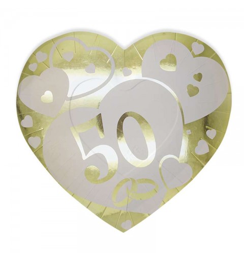 Piatti 50 anni cuore