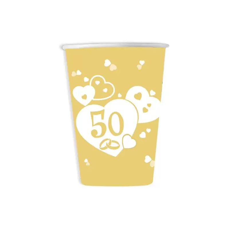 BICCHIERI 50 ANNI 10 PZ