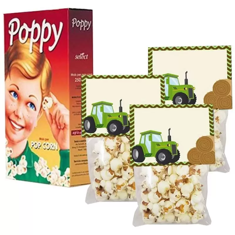Pop corn tema trattore