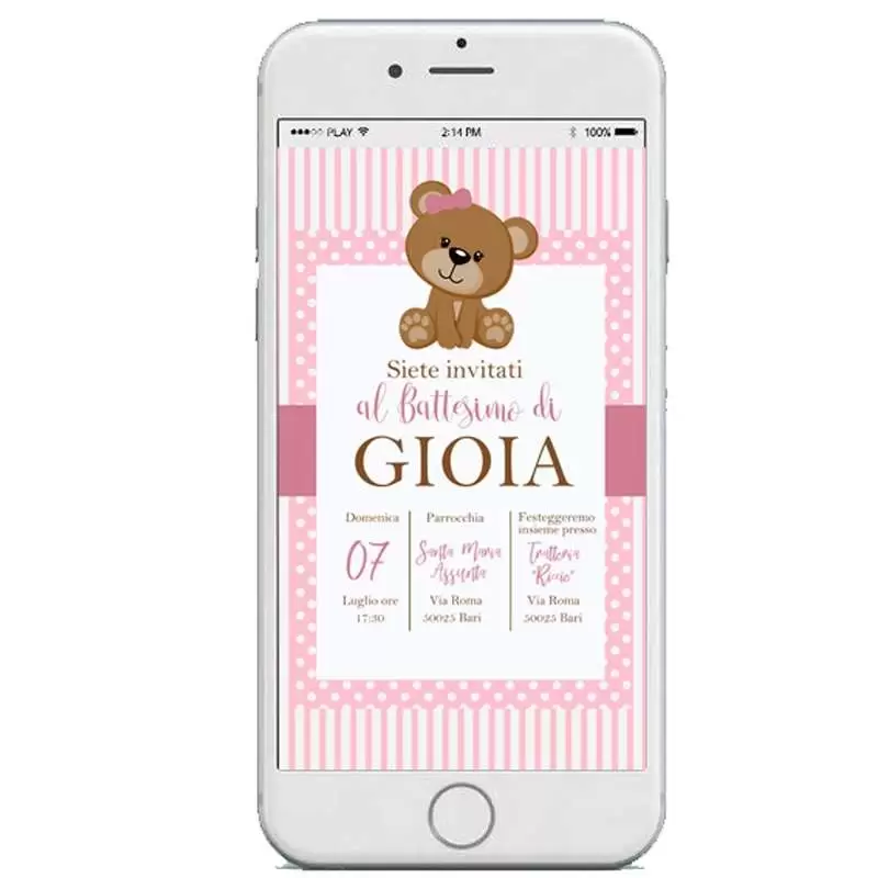 Invito digitale orsetta