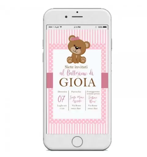 Invito digitale orsetta