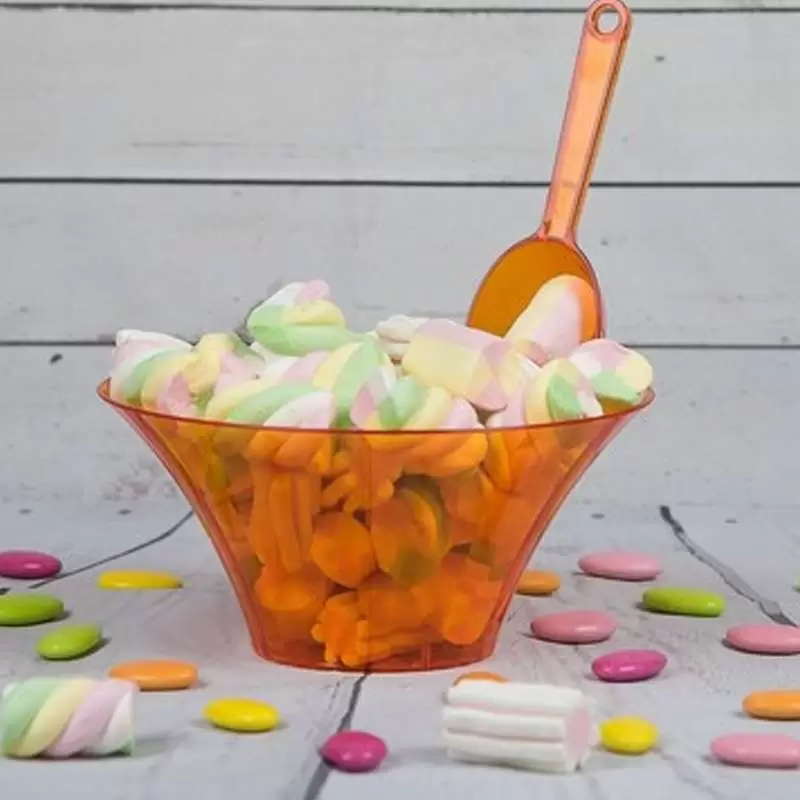 Contenitore caramelle e confetti arancione