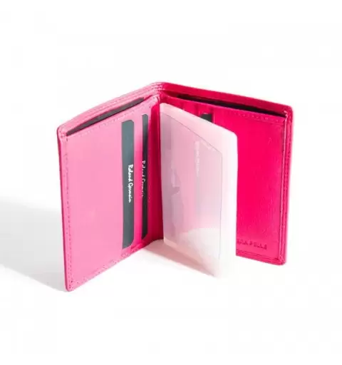 08430 PORTATESSERE  PORTA CARTE BANCONOTE IN PELLE VARI COLORI PORTAFOGLIO 