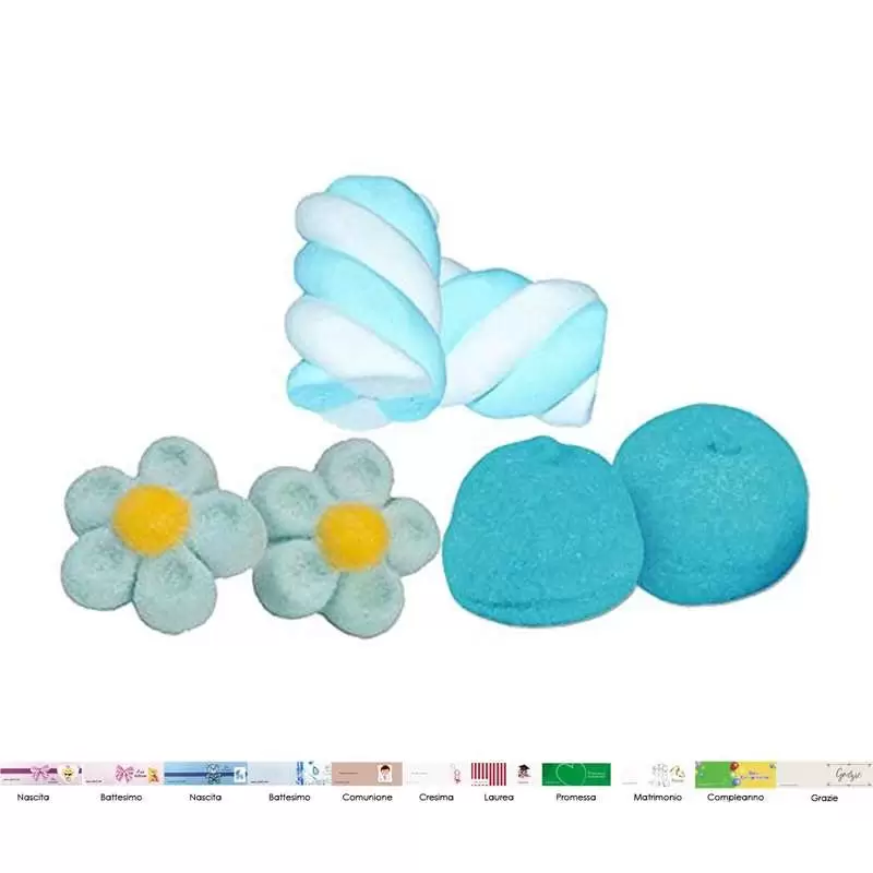 Marshmallow celesti caramellata sweet table