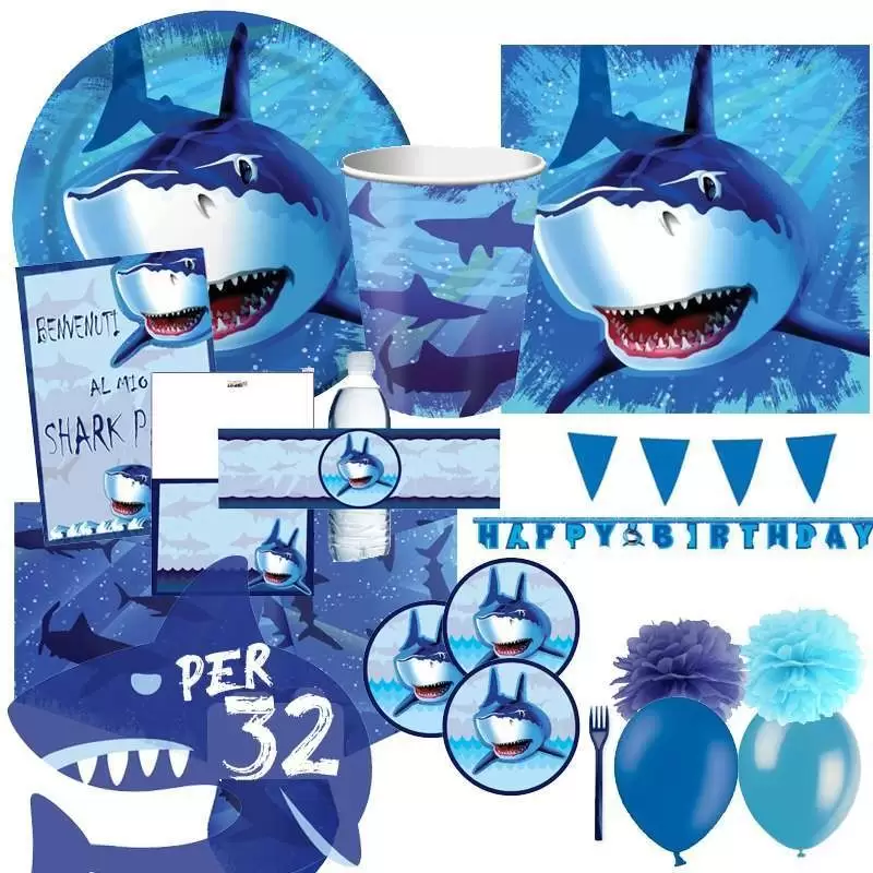 Kit n.72 squali con set di carta