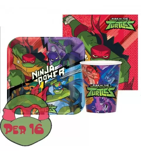 KIT COMPLEANNO BAMBINO TARTARUGHE NINJA 