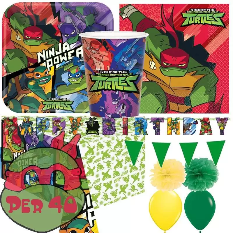 KIT N 55 ADDOBBI PER LA FESTA - TARTARUGHE NINJA