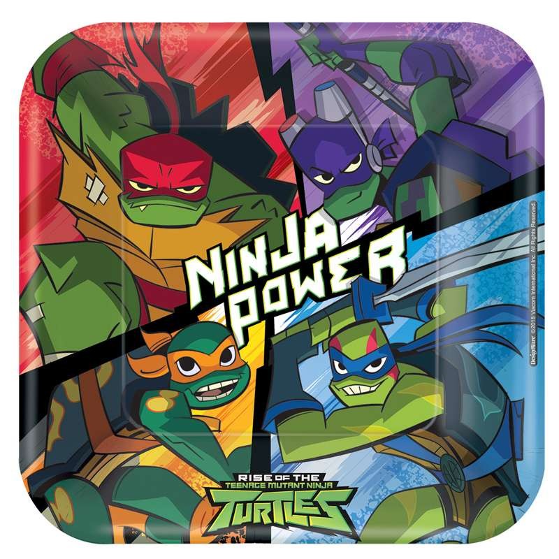 Kit n.47 tartarughe Ninja - set festa per 8 bambini