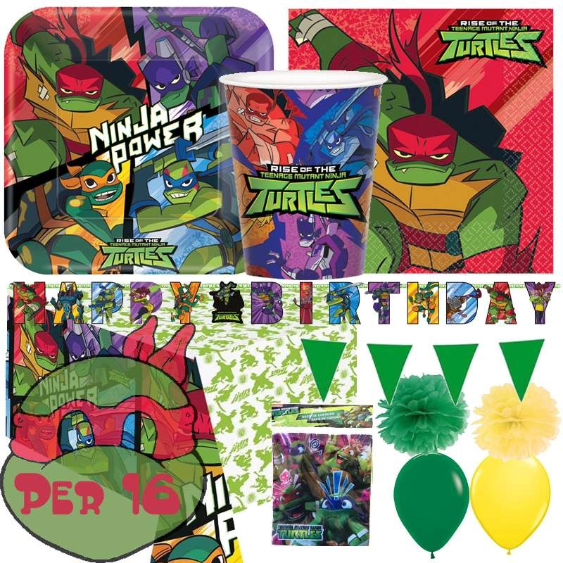 Kit n.69 tartarughe Ninja - coordinato festa per 16