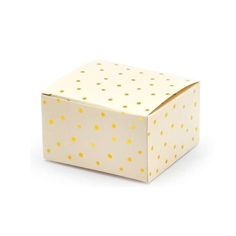 SCATOLINE PESCA TENUE CON POIS ORO - 1 PZ