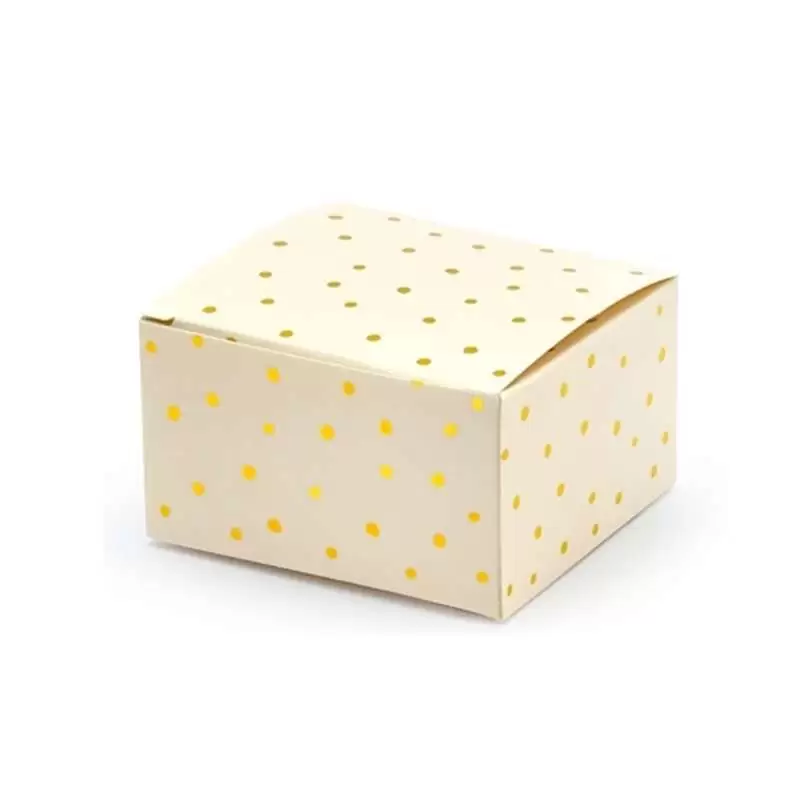 SCATOLINE PESCA TENUE CON POIS ORO - 1 PZ